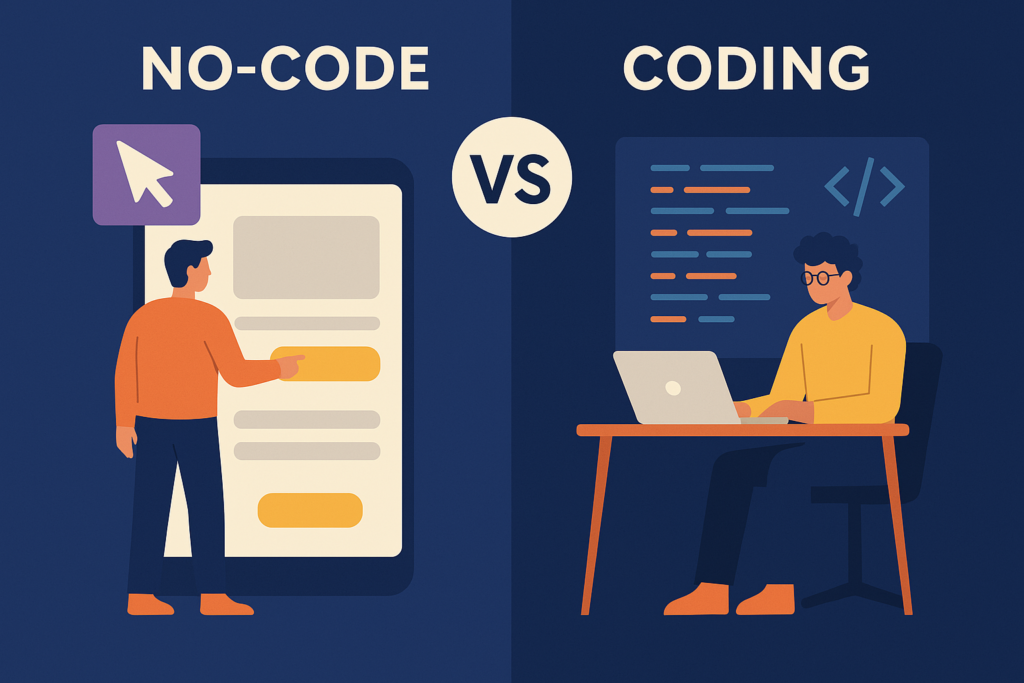 no-code vs. coding