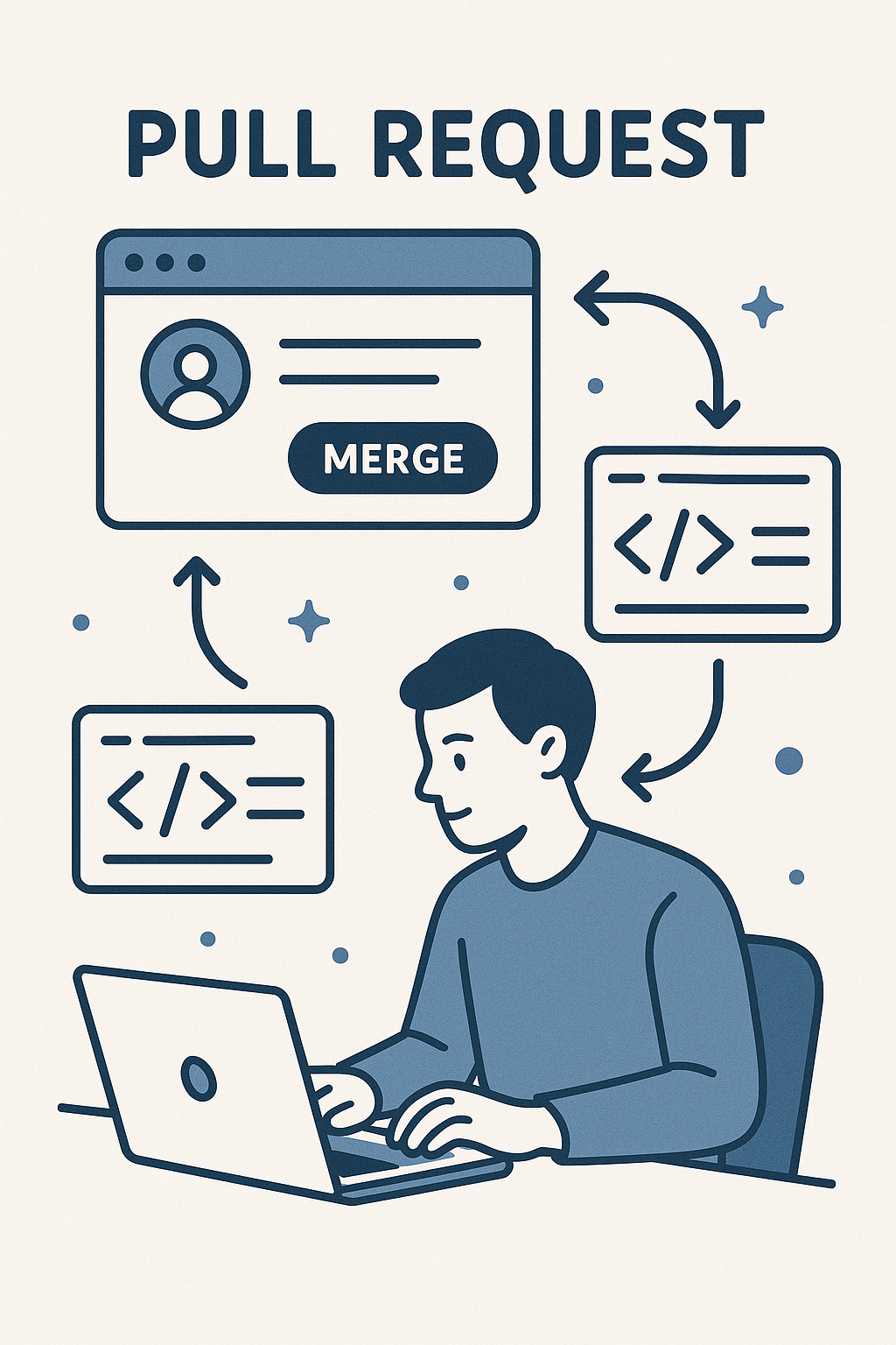 GitHub Pull Request Illustration
